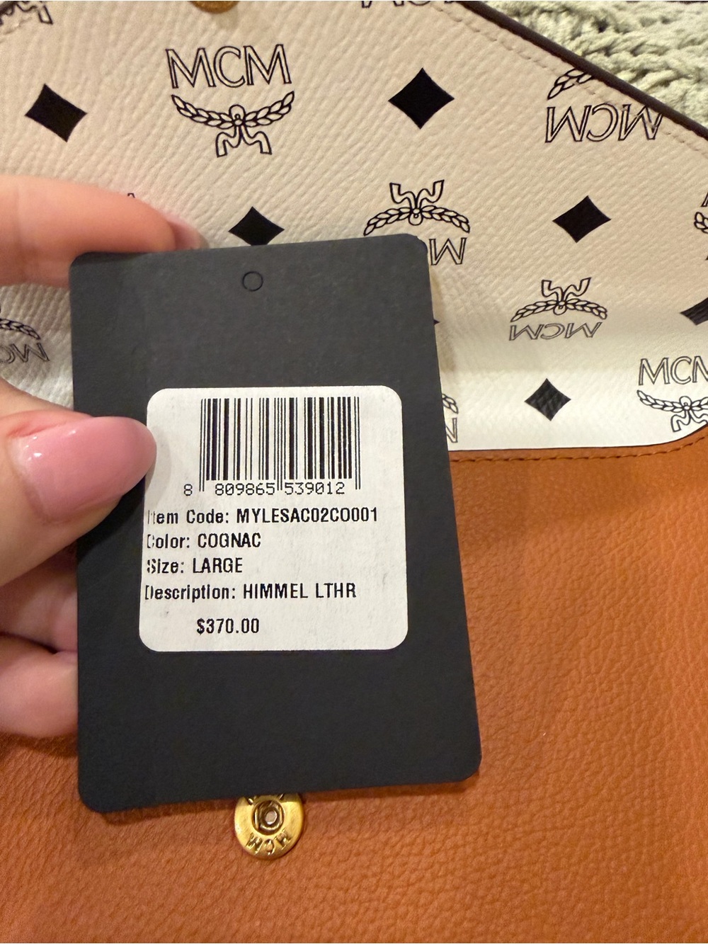 NWT MCM Cognac Large Himmel Leather Foldover Wallet - Picture 5 of 8